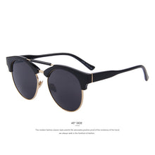 MERRY'S Women Semi-Rimless Round Sunglasses Double-Bridge Mirror Sunglasses Female Circle Sun glasses Retro shades S'8192