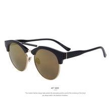 MERRY'S Women Semi-Rimless Round Sunglasses Double-Bridge Mirror Sunglasses Female Circle Sun glasses Retro shades S'8192