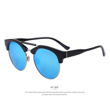 MERRY'S Women Semi-Rimless Round Sunglasses Double-Bridge Mirror Sunglasses Female Circle Sun glasses Retro shades S'8192