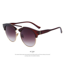 MERRY'S Women Semi-Rimless Round Sunglasses Double-Bridge Mirror Sunglasses Female Circle Sun glasses Retro shades S'8192