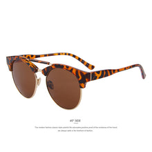 MERRY'S Women Semi-Rimless Round Sunglasses Double-Bridge Mirror Sunglasses Female Circle Sun glasses Retro shades S'8192