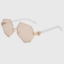 ROYAL GIRL New Fashion Gradient Heptagon Sunglasses Women Men Palm Leg Pearl Nose Pad Design Sun Glasses Female Eyeglasses ss228