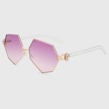 ROYAL GIRL New Fashion Gradient Heptagon Sunglasses Women Men Palm Leg Pearl Nose Pad Design Sun Glasses Female Eyeglasses ss228