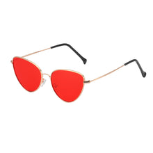Fashion Vintage Cat Eye Sunglasses Mirror Lens Metal Frame Eyewear UV 400 Protection for Male Female